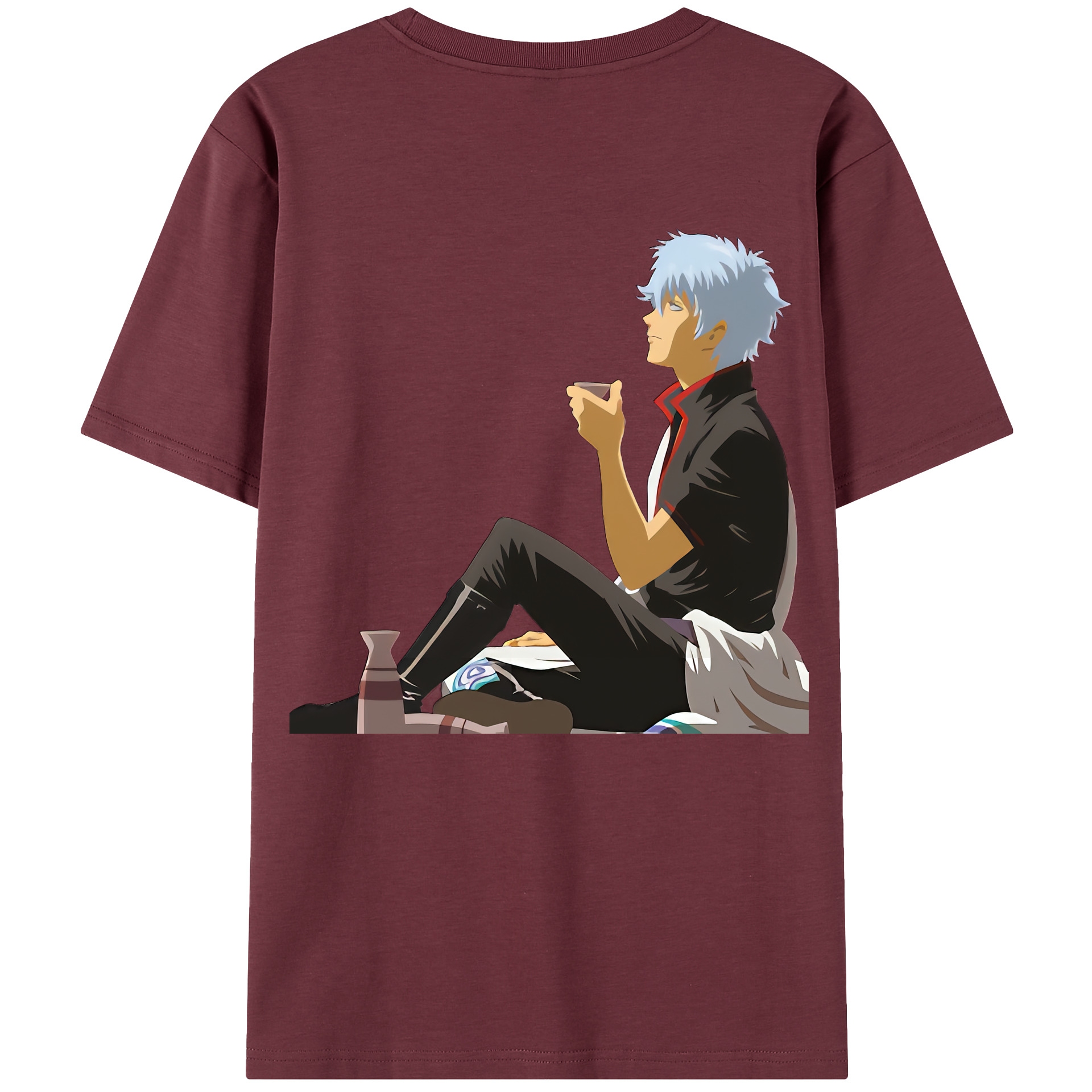 （画像用） ぎんたま 坂田銀時（さかたぎんとき） 神楽 志村新八（しむら しんぱち） GINTAMA Sakata Gintoki Kagura Shimura Shinpachi 綿100％半袖Tシャツ（背面プリント）